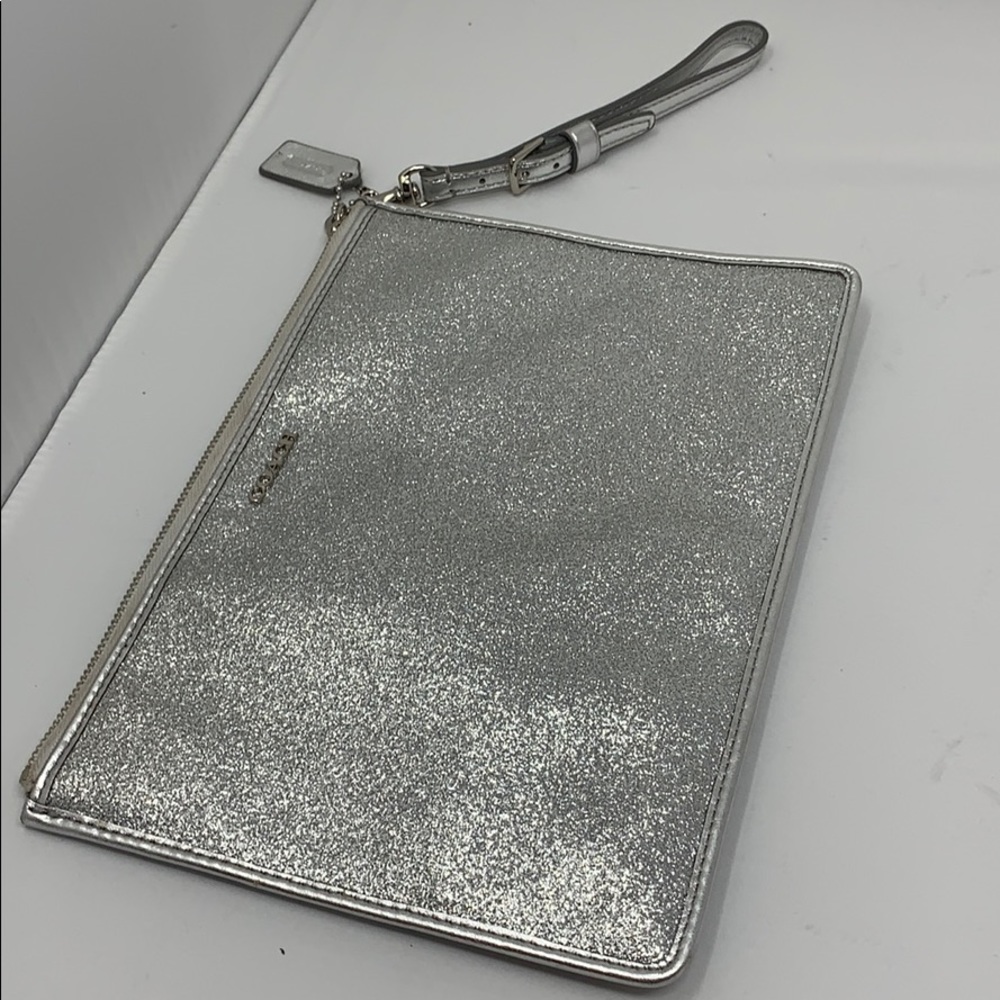 Coach Silver Glitter Wristlet - Picture 3 of 7